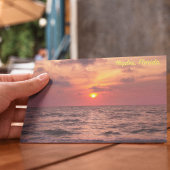 Carte postale de coucher de soleil tropical à Napl