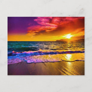 Carte postale de coucher du soleil