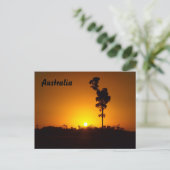 Carte postale de coucher du soleil d'Australien à (Debout devant)
