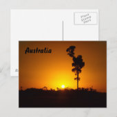 Carte postale de coucher du soleil d'Australien à (Devant / Derrière)
