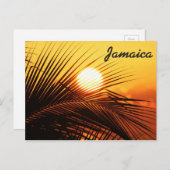 Carte postale de coucher du soleil de la Jamaïque (Devant / Derrière)