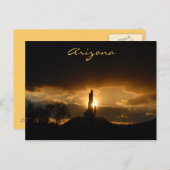 Carte postale de coucher du soleil de l'Arizona (Devant / Derrière)