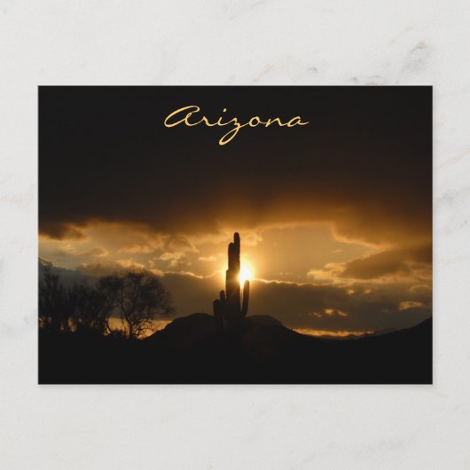 Carte postale de coucher du soleil de l'Arizona (Devant)