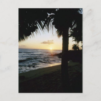 Carte postale de coucher du soleil de plage de St