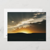 Carte postale de coucher du soleil du Wyoming (Devant / Derrière)