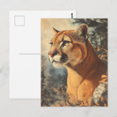 Carte postale de Cougar Mountain Lion (Devant / Derrière)