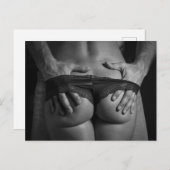 Carte postale de couples sexy noir et blanc (Devant / Derrière)