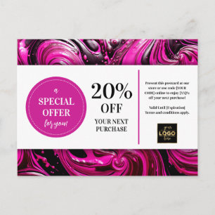 Carte postale de coupon de réduction de tourbillon