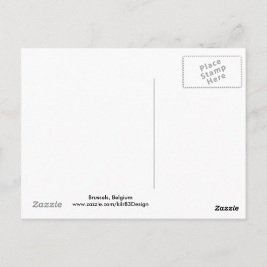 Carte postale de couverture de service Bruxelles,  (Dos)