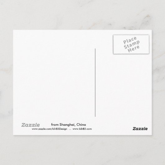 Carte postale de couverture utilitaire Shanghai, C (Dos)