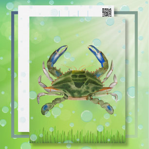 Carte postale de crabe dérivant