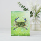 Carte postale de crabe flottant sur l'océan (Debout devant)