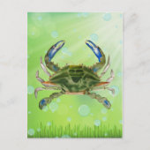 Carte postale de crabe flottant sur l'océan (Devant)