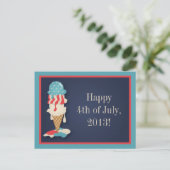 Carte postale de crème glacée 4 juillet Party (Debout devant)