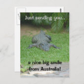 Carte postale de crocodile souriant (Devant / Derrière)