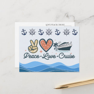 Carte postale de croisière Paix Amour