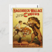 Carte postale de cru de cirque de Hagenbeck (Devant / Derrière)