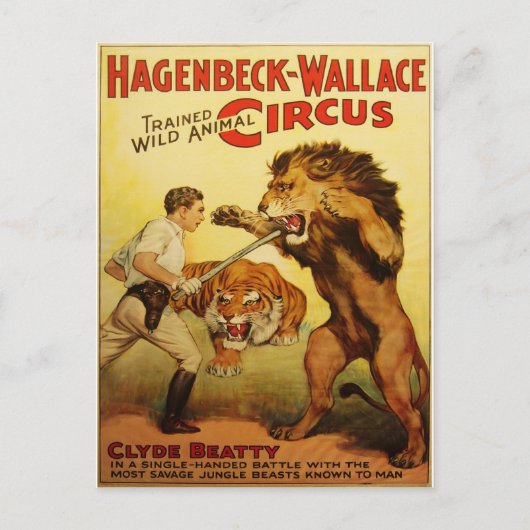 Carte postale de cru de cirque de Hagenbeck (Devant)
