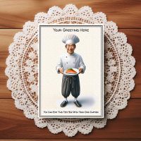 Carte postale de cuisine / chef personnalisable po