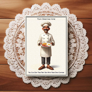 Carte postale de cuisine / chef personnalisable po