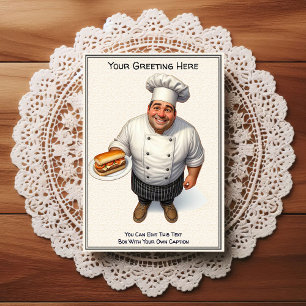 Carte postale de cuisine / chef personnalisable po