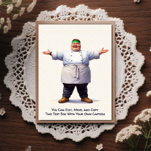 Carte postale de cuisine / chef personnalisable po