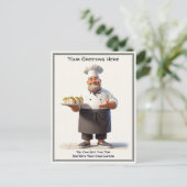 Carte postale de cuisine / chef personnalisable po (Debout devant)