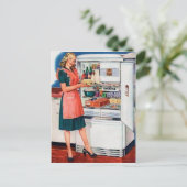 Carte postale de cuisine vintage rétro (Debout devant)