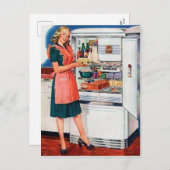 Carte postale de cuisine vintage rétro (Devant / Derrière)