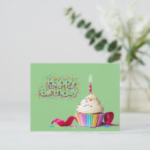 Carte postale de Cupcake de Joyeux Anniversaire Ve (Debout devant)