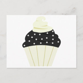 Carte postale de cupcake glacé au chocolat