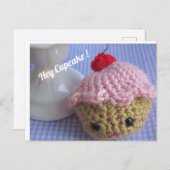 Carte postale de cupcake kawaii (Devant / Derrière)
