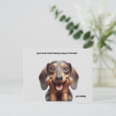 Carte postale de Dachshund riant (Debout devant)