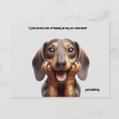 Carte postale de Dachshund riant (Devant)