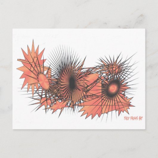 Carte postale de dame abstraite priante (Devant)