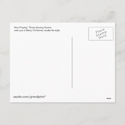 Carte postale de Dancing Santas (Dos)