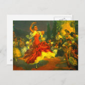 Carte postale de danseur flamenco (Devant / Derrière)