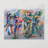 Carte postale de danseurs abstraits Rythme de Mouv (Devant)