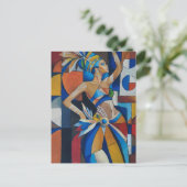 Carte postale de danseuse de carnaval cubiste (Debout devant)