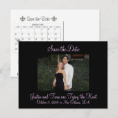 Carte postale de date de sauvegarde de photo (Devant / Derrière)