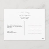 Carte postale de déclaration de déménagement pour  (Dos)