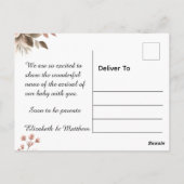 Carte postale de déclaration de grossesse personna (Dos)