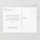 Carte postale de déclaration de grossesse pour les (Dos)