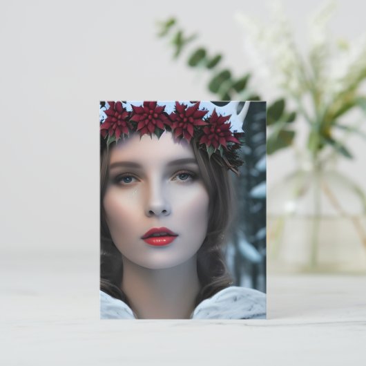 Carte postale de déesse d'hiver (Debout devant)