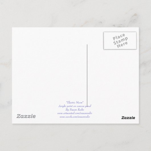 Carte postale de déesse - "Lune électrique" (Dos)