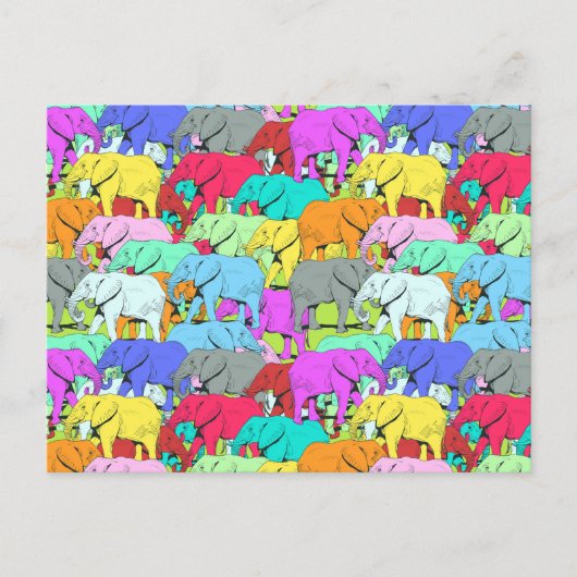 Carte postale de défilé des éléphants (Devant)