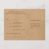 Carte postale de demande de chanson d'automne rust (Dos)