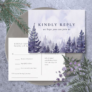 Carte postale de demande de chanson RSVP Forêt de