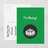 Carte postale de déménagement de salon de thérapie (Devant / Derrière)