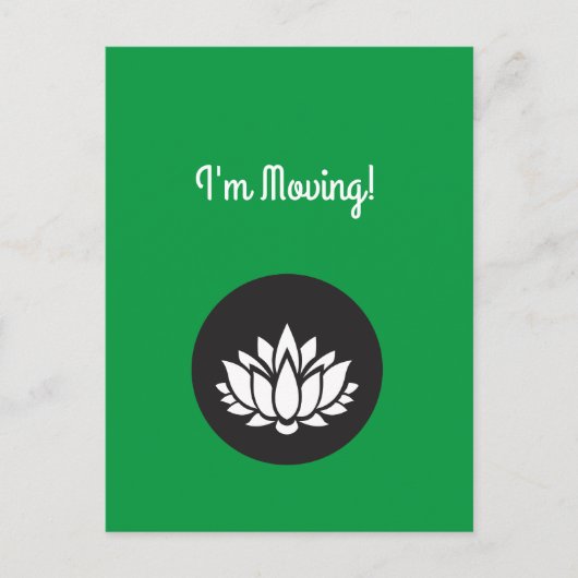 Carte postale de déménagement de salon de thérapie (Devant)